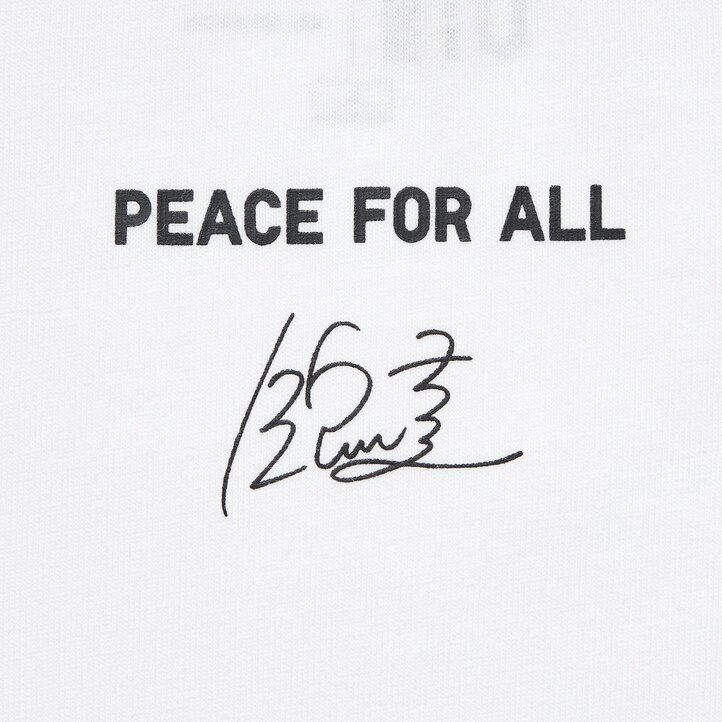 vita uniqlo peace for all graphic kei nishikori t-shirts för kvinnor