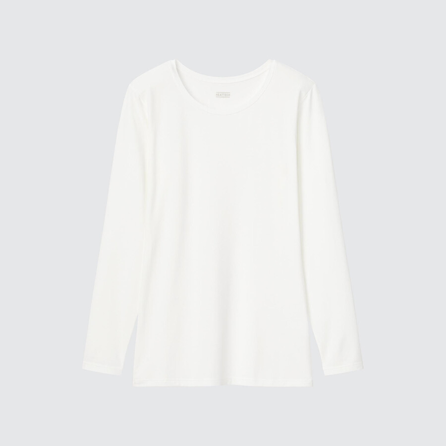 uniqlo heattech rundhalsad termo dam t-shirts vita