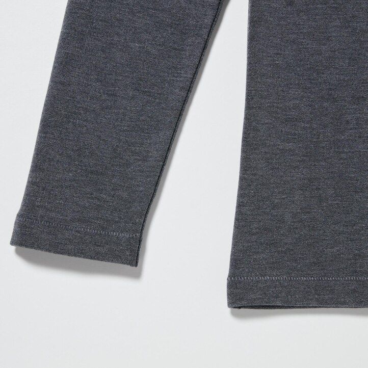 vita uniqlo heattech ultra warm rundhalsad termo-t-shirts för dam