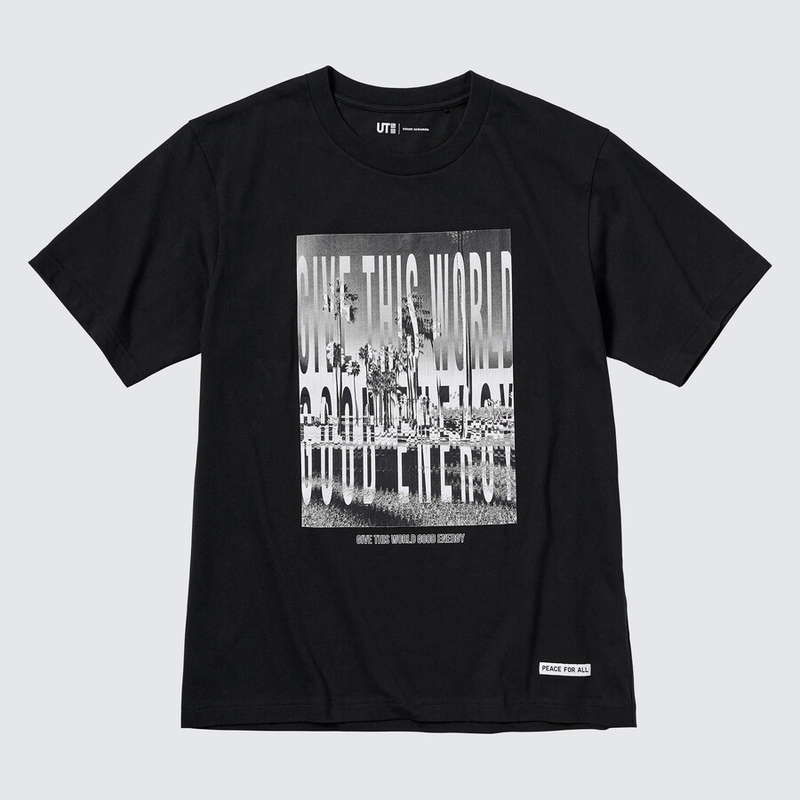 svarta uniqlo peace for all graphic kosuke kawamura dam-t-shirts