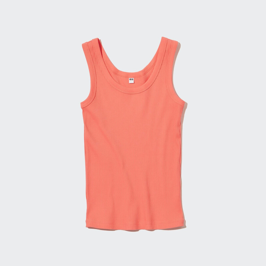 uniqlo ribbad linne dam t-shirts orange