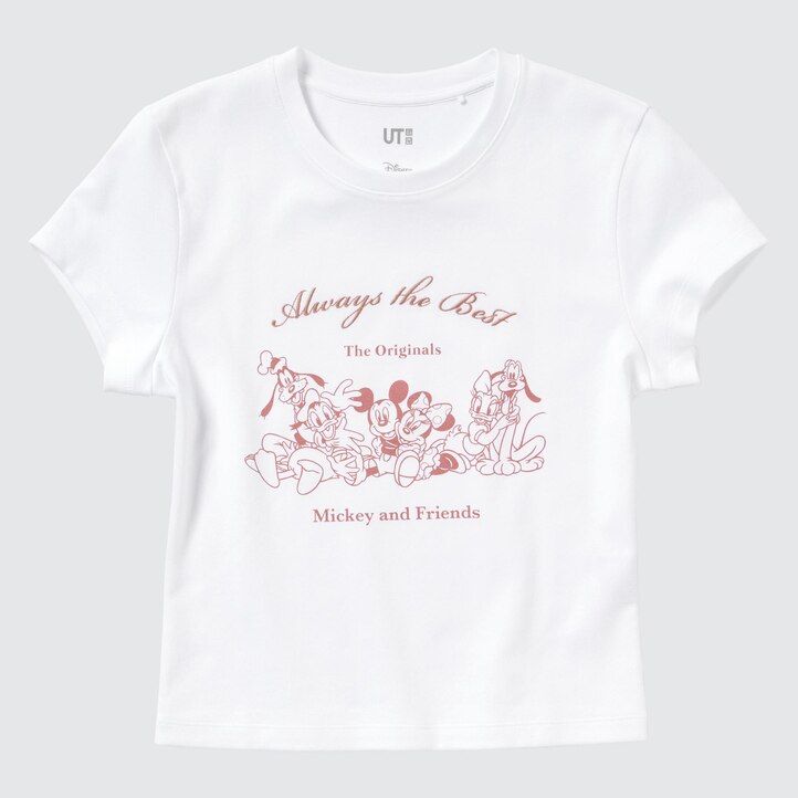 vita uniqlo disney collection mini ut graphic t-shirts för kvinnor