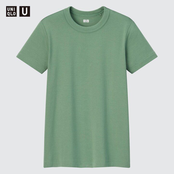 rosa uniqlo t-shirts med rund hals för kvinnor