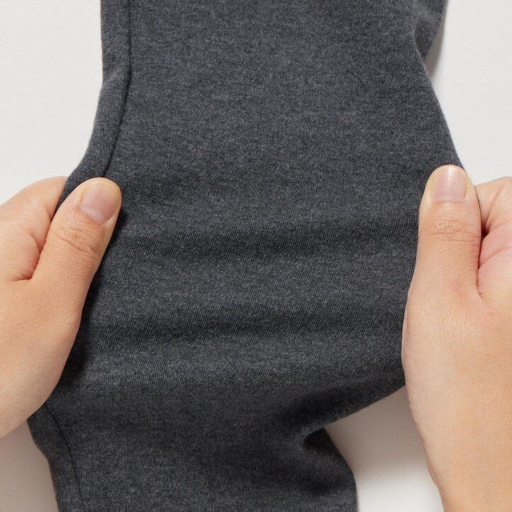 uniqlo slät bomull stretch rund hals Ärm dam t-shirts svarta