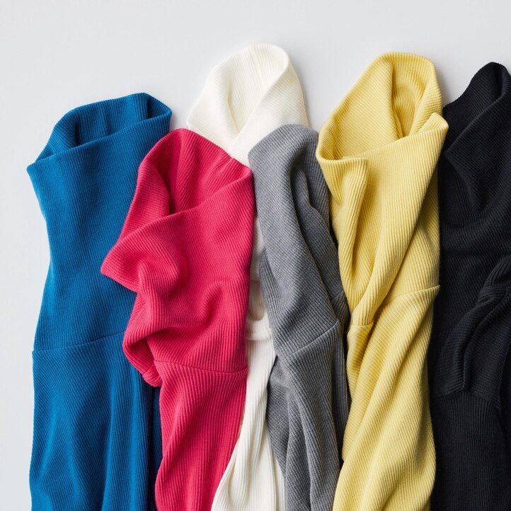 uniqlo heattech extra varma sömlösa ribbade Ärmar termo dam t-shirts grå