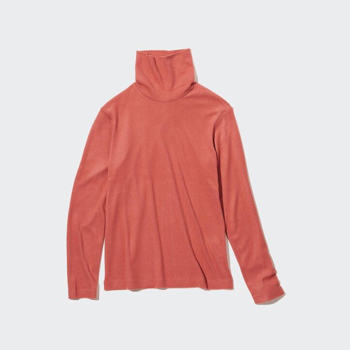 uniqlo heattech fleeceärmda termo-t-shirts dam grå