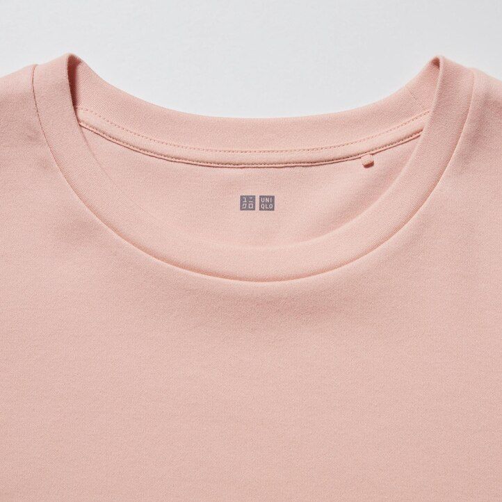uniqlo smooth stretch cotton rundringad Ärm dam t-shirts svarta