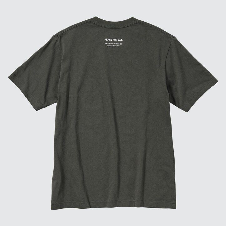 uniqlo peace for all graphic jean michel basquiat och christopher makos dam t-shirts mörkgrå