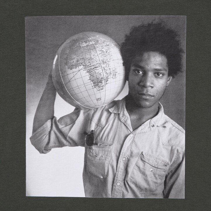 uniqlo peace for all graphic jean michel basquiat och christopher makos dam t-shirts mörkgrå