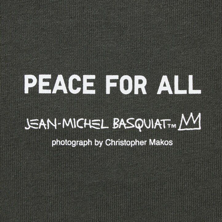 uniqlo peace for all graphic jean michel basquiat och christopher makos dam t-shirts mörkgrå