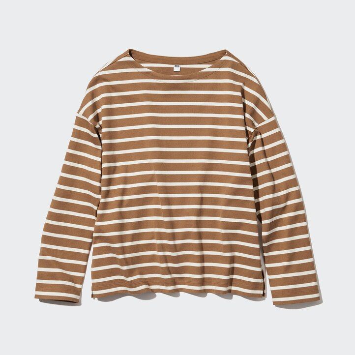 uniqlo randiga t-shirts med vita ärmar för kvinnor