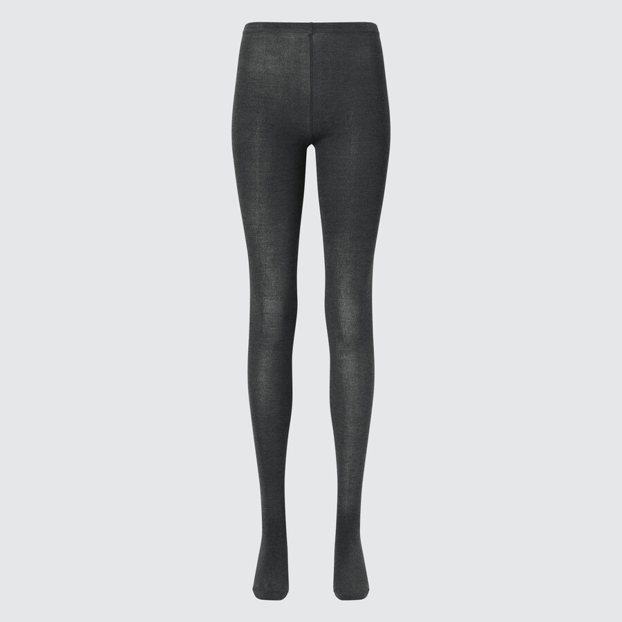 dam uniqlo heattech stickade termostights mörkgrå