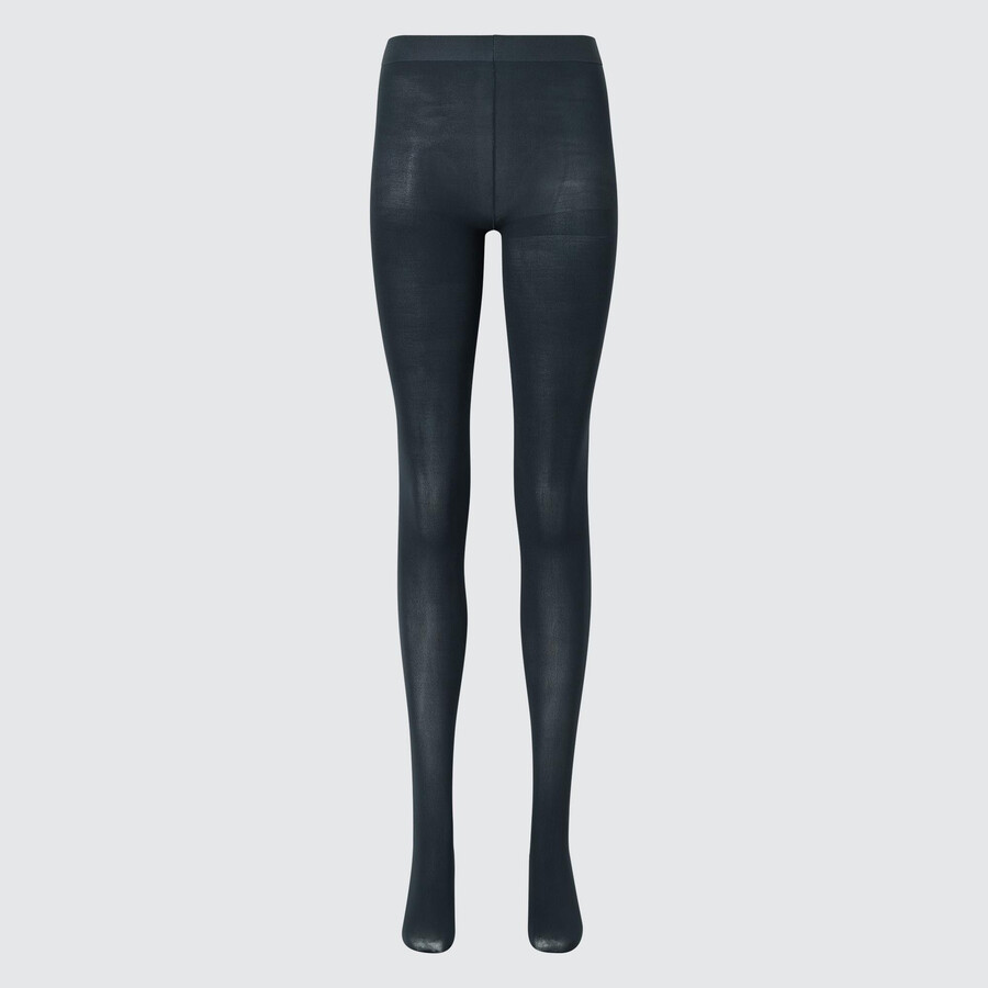 mörkgrå uniqlo heattech thermal tights för kvinnor