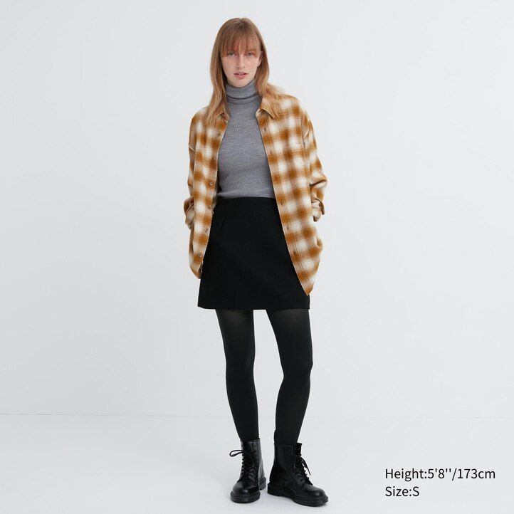 mörkgrå uniqlo heattech thermal tights för kvinnor