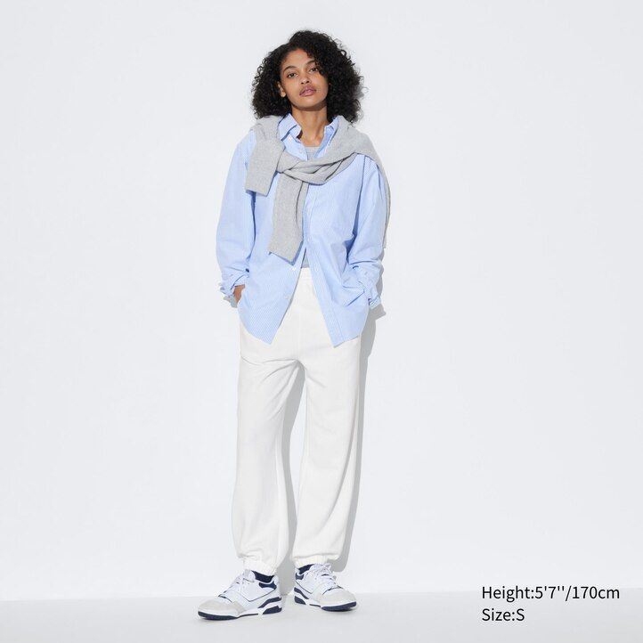 dam uniqlo joggingbyxor grå - uniqlo