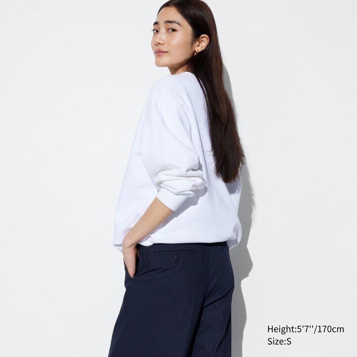 uniqlo plisserade randiga damtoppar marinblå