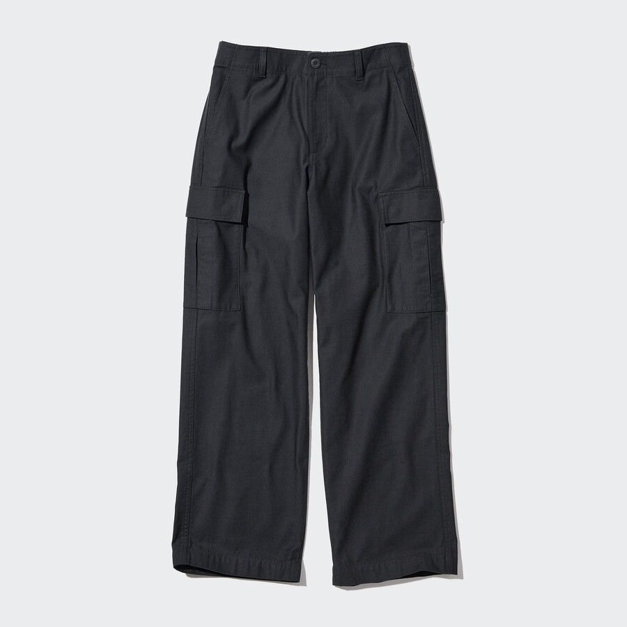 mörkgrå uniqlo vida raka legrgo damtoppar