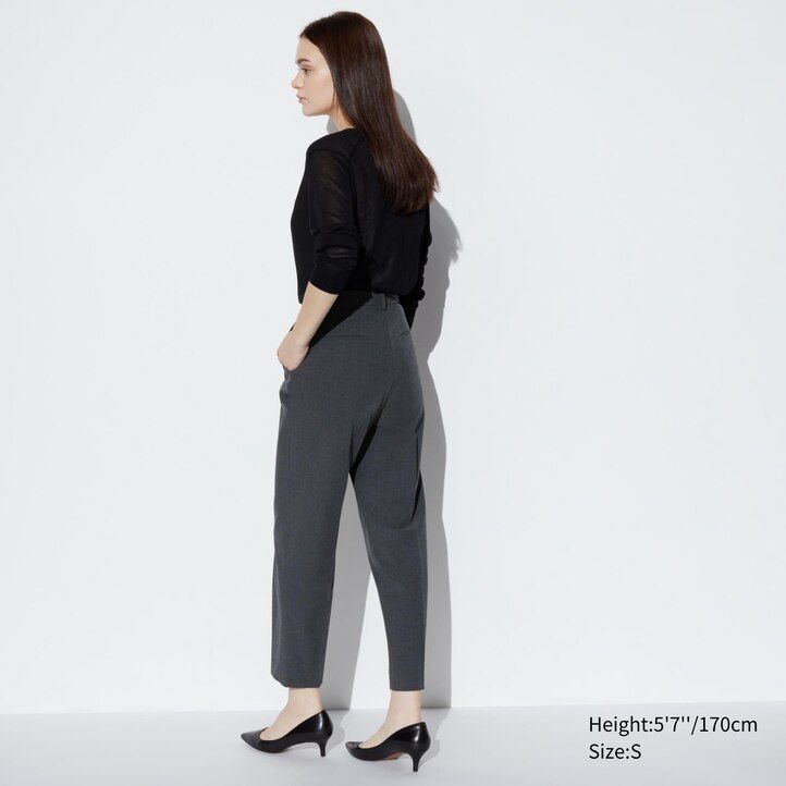 uniqlo smart ankellånga damtoppar grå