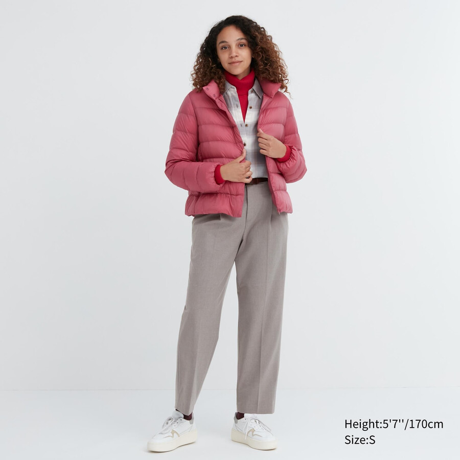 grå uniqlo heattech plisserade damtoppar