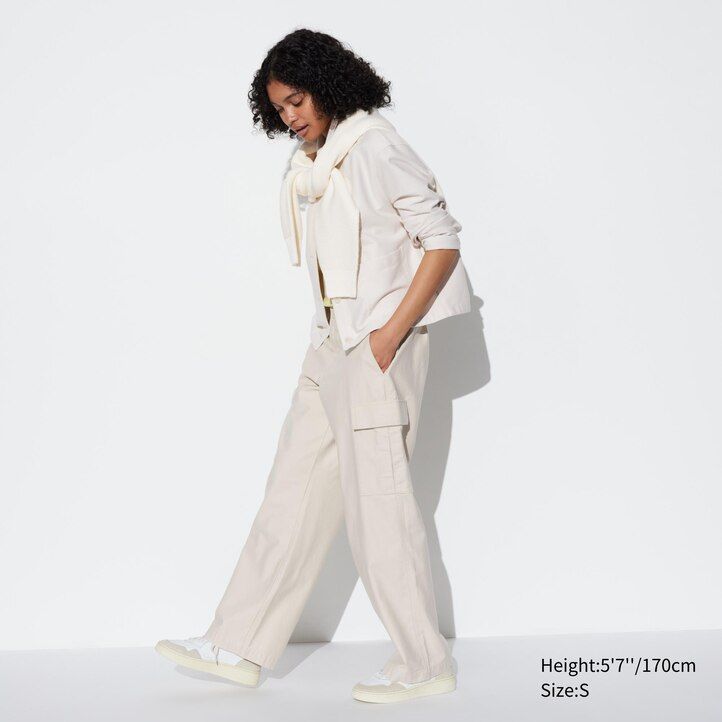 uniqlo wide straight legrgo damtoppar mörkgrå
