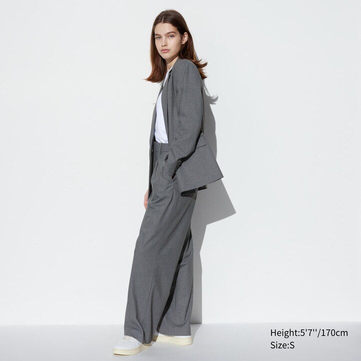 uniqlo plisserade vida ben damtoppar olivgrön
