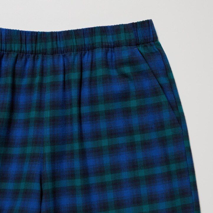 uniqlo flanell damtoppar blå
