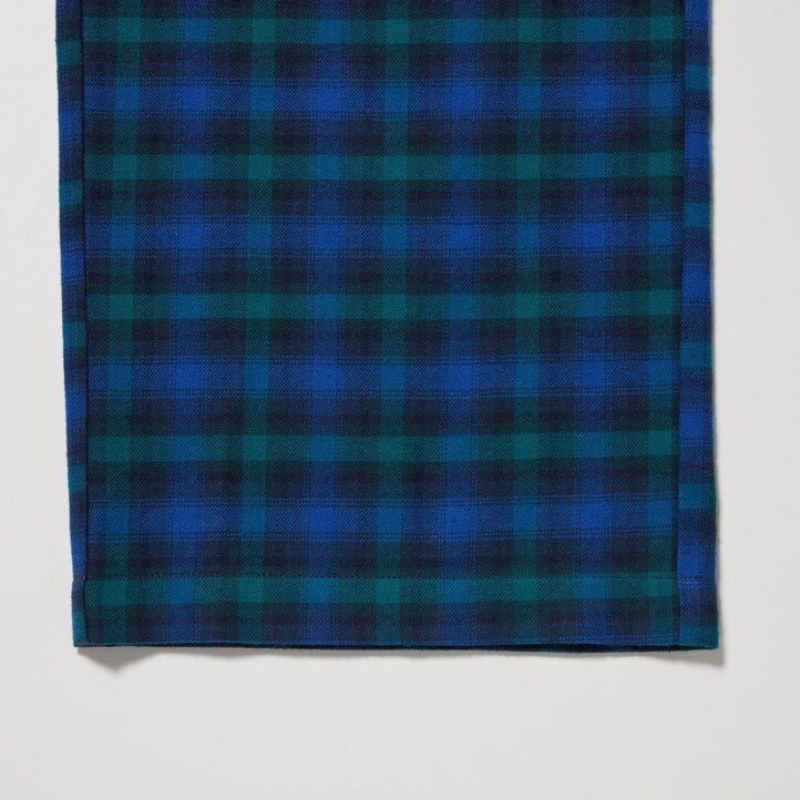 uniqlo flanell damtoppar blå