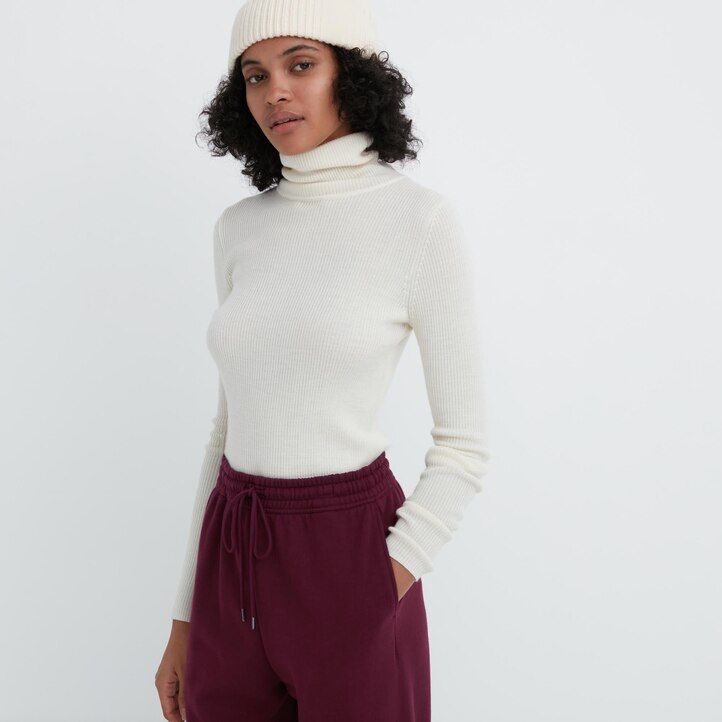 vita uniqlo joggingbyxor damtoppar