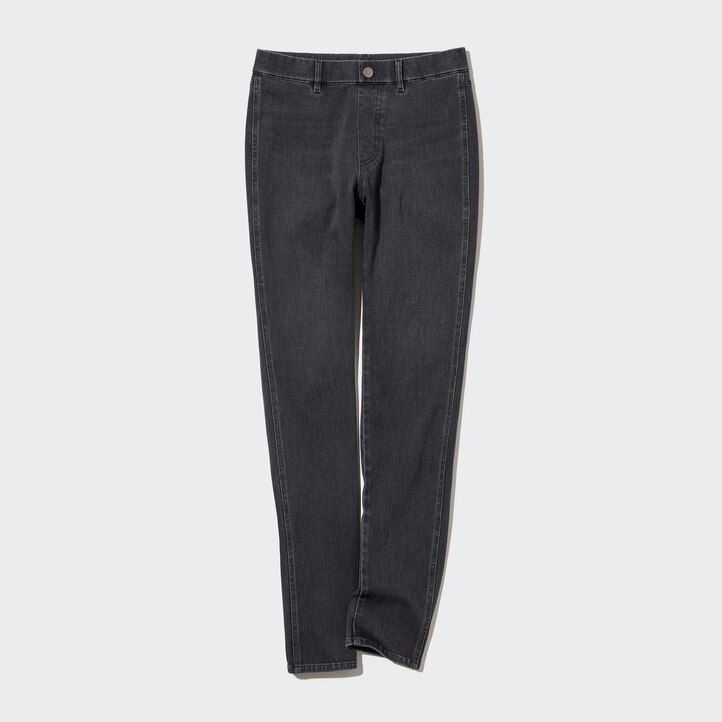uniqlo ultra stretch denim damtoppar mörkgrå