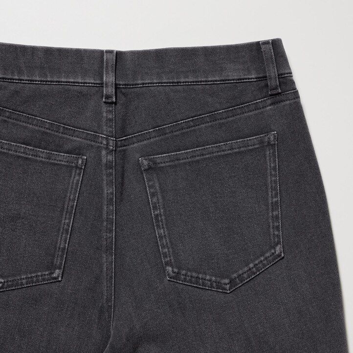 uniqlo ultra stretch denim damtoppar mörkgrå