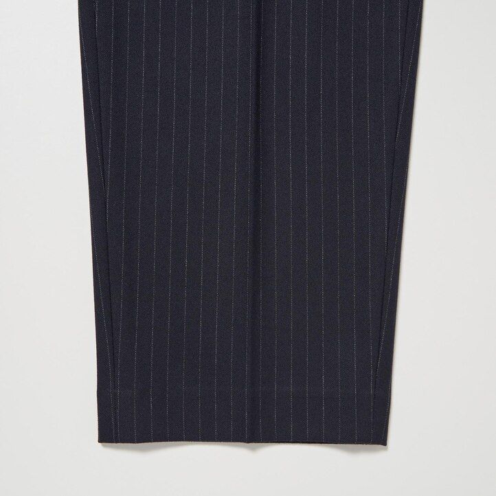 marinblå uniqlo heattech randiga plisserade damtoppar