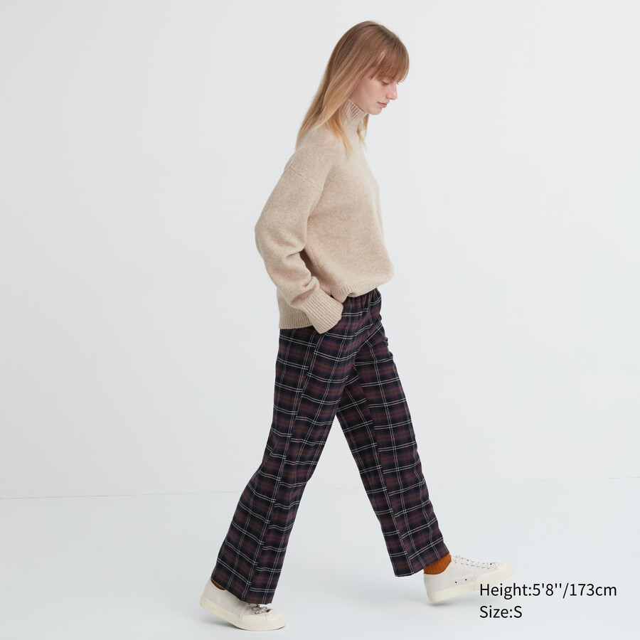 uniqlo flanelltopp för kvinnor mörkbruna