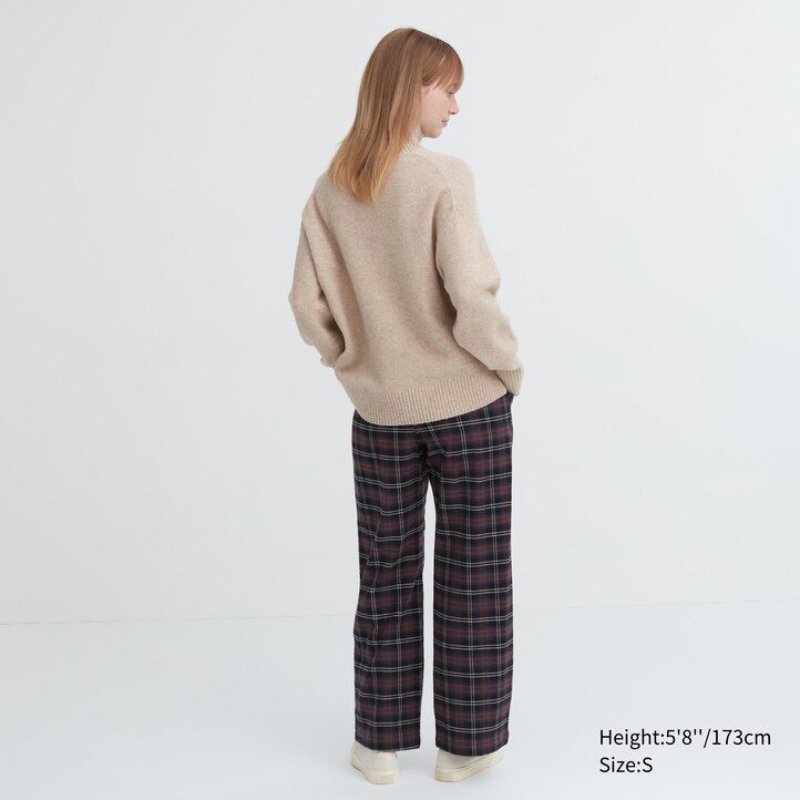 uniqlo flanelltopp för kvinnor mörkbruna