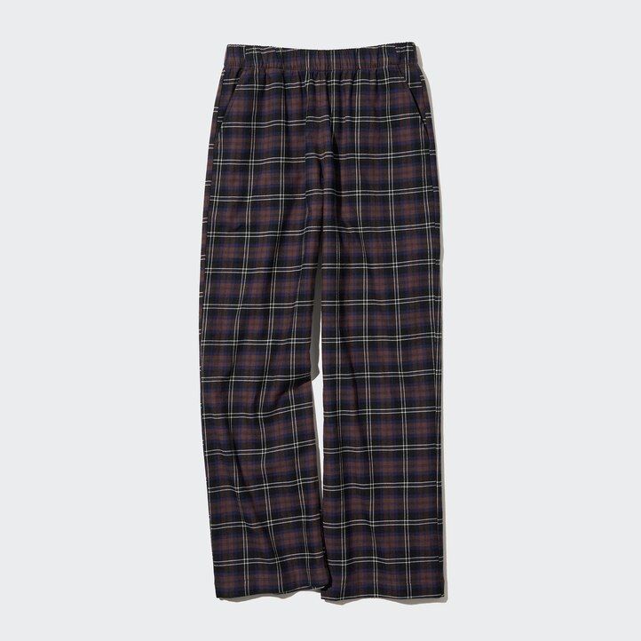uniqlo flanelltopp för kvinnor mörkbruna