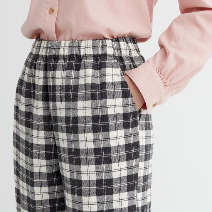 vita uniqlo flanelltoppar för kvinnor