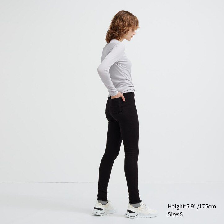 uniqlo heattech ultra stretch high rise toppar dam olivgrön