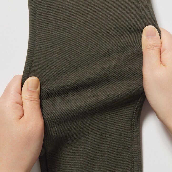 uniqlo heattech ultra stretch high rise toppar dam olivgrön