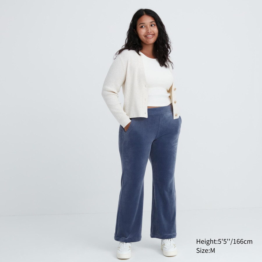 blå uniqlo ultra stretch smooth tops för dam