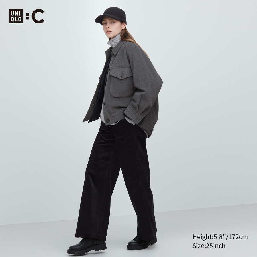 uniqlo corduroy vida ben damtopp svart