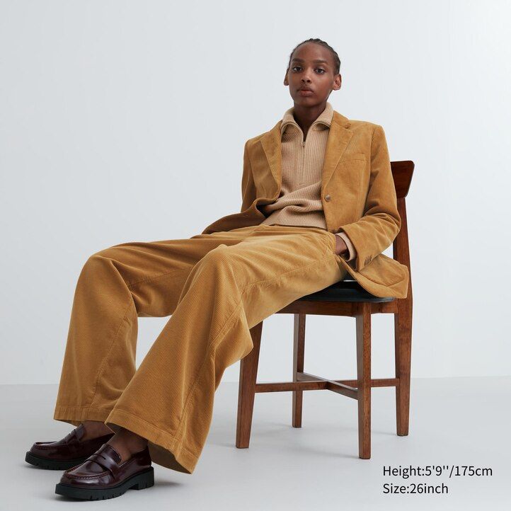 uniqlo corduroy vida ben damtopp svart