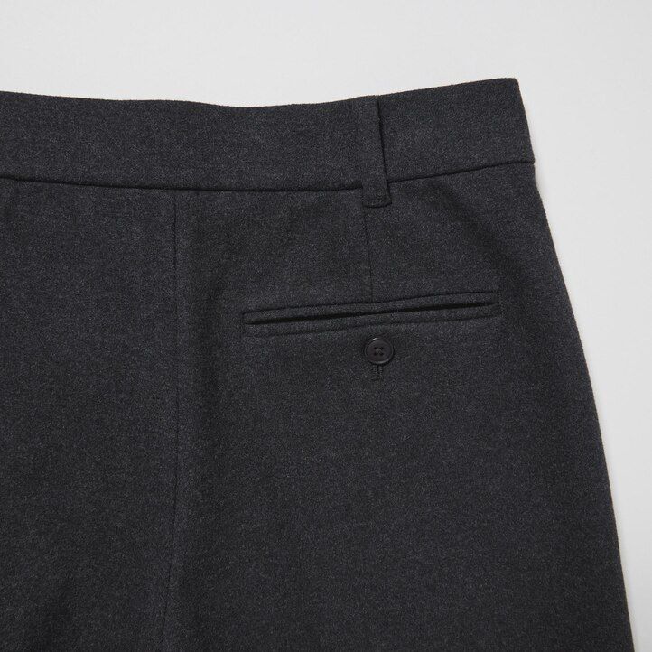 uniqlo brushed jersey cropped fit damtopp mörkgrå
