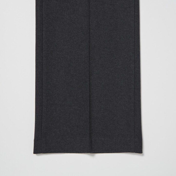 uniqlo brushed jersey cropped fit damtopp mörkgrå