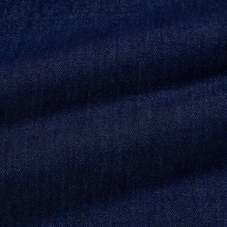 marinblå uniqlo ultra stretch denim damtoppar