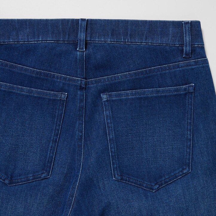 dam uniqlo ultra stretch denim toppar blå