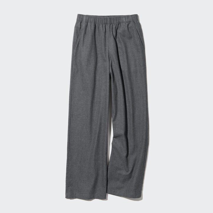 mörkgrå uniqlo flanelltopp för kvinnor
