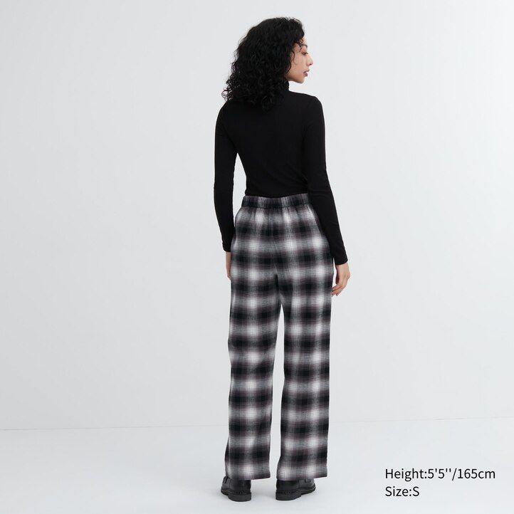 uniqlo flanell damtoppar grå