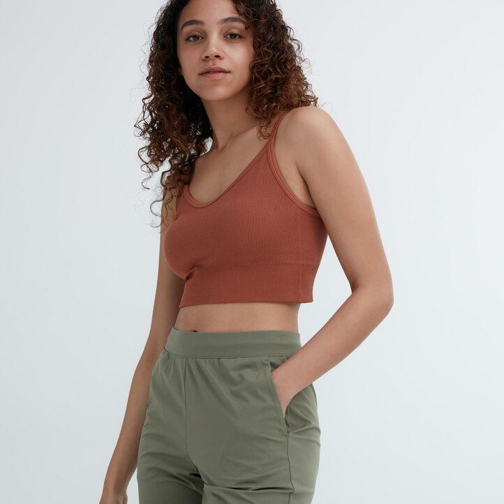 uniqlo ultra stretch airism damtopp grön