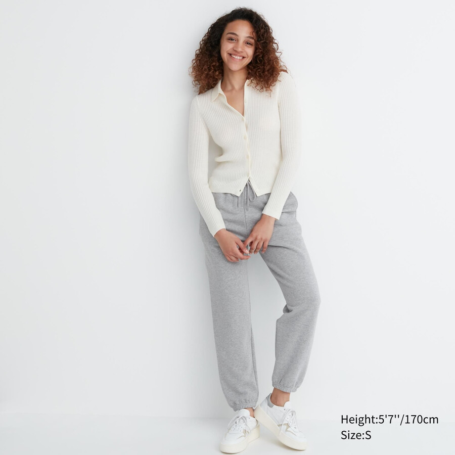 uniqlo joggers damtoppar grå