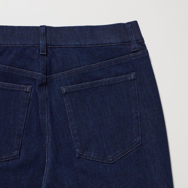 dam uniqlo ultra stretch denim toppar mörkgrå