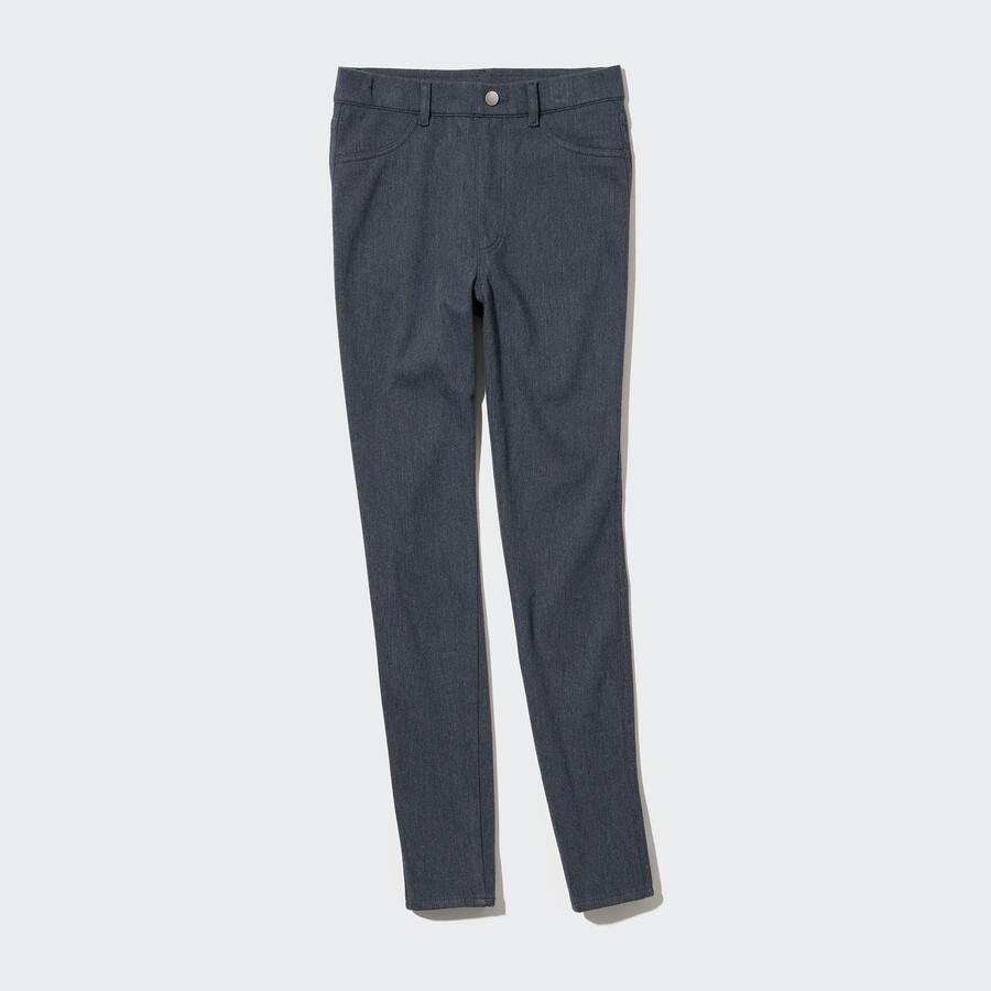 grå uniqlo heattech ultra stretch high rise-toppar för kvinnor